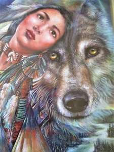 Rompecabezas de arte Gloria West de 500 piezas "Dream Of the Wolf Maiden" nuevo 18"x 24"  - Imagen 1 de 4