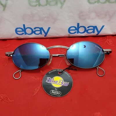 ✅️⭐️ Солнцезащитные очки Blue Bay от Safilo MALMO/S HJ6 серебристые на сером 47□20 130 в оправе - Изображение 1 из 4