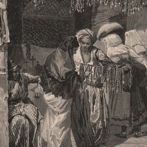 Un marchand de chapelets - Rome pittoresque - - Gravure de presse 1878 - Picture 1 of 2