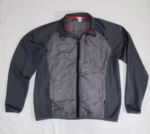 Orvis Herren Mixed Media Stretch gesteppt durchgehender Reißverschluss Jacke grau Größe Large Xlnt - Bild 1 von 9