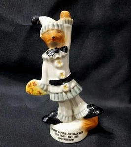 Payaso vintage Jim Beam Fox Bottle Club décimo cumpleaños 1980 - Imagen 1 de 5