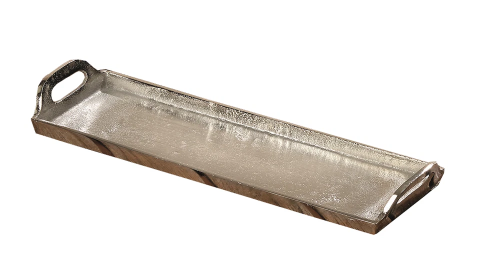 Deko Tablett Bath silber Länge 36 cm - Bild 1 von 1