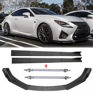 Labio de parachoques delantero de carbono/falda lateral/varillas de puntal para Lexus RC F RC200t RC300 RC350 - Imagen 1 de 12