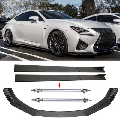 Labio de parachoques delantero de carbono/falda lateral/varillas de puntal para Lexus RC F RC200t RC300 RC350 Foto 1 de 4