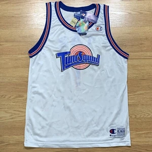 VINTAGE 1996 SPACE JAM TUNE SQUAD TAZ BASKETBALL JERSEY SIZE YOUTH XL NWT DS - Picture 1 of 12