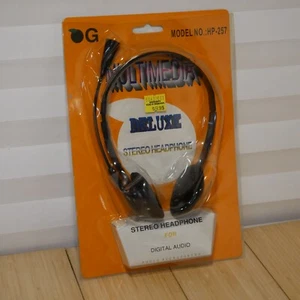 Vintage 90s 2000s Multimedia Stereo Headset With Boom Microphone Headphones - Picture 1 of 8