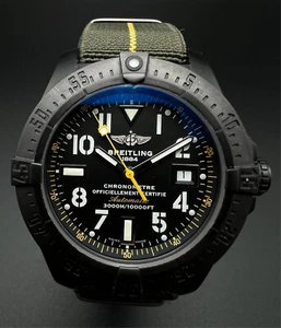 RARE Breitling Black Steel Avenger Seawolf (Code Yellow) Limited Edition 1/1000 - Picture 1 of 11