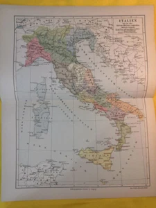 1902 Italy Roman Emperor Augustus Vintage Geography Map Orig. Empire C21 - Picture 1 of 3