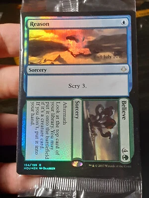 Reason / Believe Prerelease FOIL x1 Unopened , Hour of D , MTG ,FREE SHIPPING - Image 1 of 3