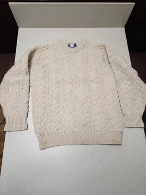 Suéter Vintage Pendleton Lana Tejido con Cable Cuello Redondo Talla L Hecho en EE. UU.  Foto 1 de 4