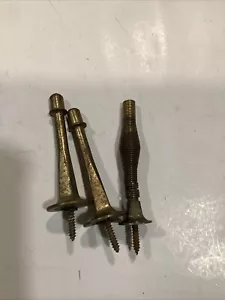 Lote de 3 tapones de puerta antiguos vintage de latón metal acero rígido - Imagen 1 de 4
