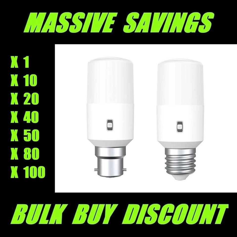 LED Globe Bulb T40 E27 B22 Edison Bayonet Screw Selectable Tri Colour CCT - image 1 of 1