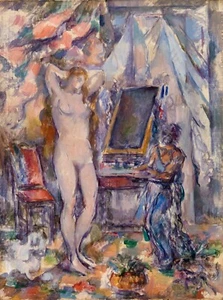 12575.Room Wall Poster.Interior art design.Paul Cezanne painting.The Toilette - Picture 1 of 1