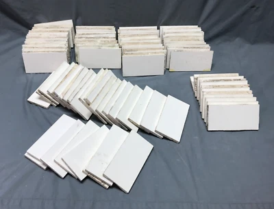 100 azulejos gruesos de cerámica antiguos de metro 3x6 blancos antiguos más disponibles de colección 414-24B Foto 1 de 4