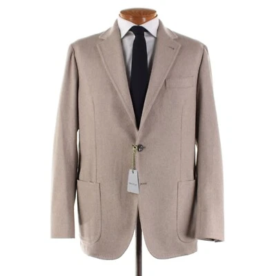 Abrigo deportivo Sartorio Kiton nuevo con etiquetas 100 % cachemir talla 56L (46L EE. UU.) en beige melange Foto 1 de 4