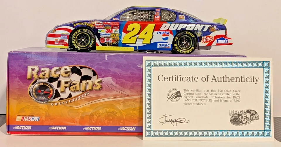 Jeff Gordon '02 #24 Color Cromo Dupont/Pepsi/Daytona Monte Carlo 1:24 PN 102353 Foto 1 de 4