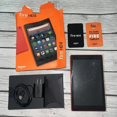 Amazon Fire HD 8 (8th Generation) 16 GB, Wi-Fi, 8 in - Punch Red In Box - Image 1 of 4