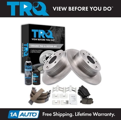 TRQ Rear Ceramic Brake Pad & Rotor Kit Fits 2001-2003 Acura CL - Image 1 of 4