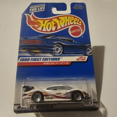 Hotwheels Porsche 911 GT1-98 Le Mans - 1998 - 18852 - Tarjeta larga - Raro De colección Foto 1 de 2