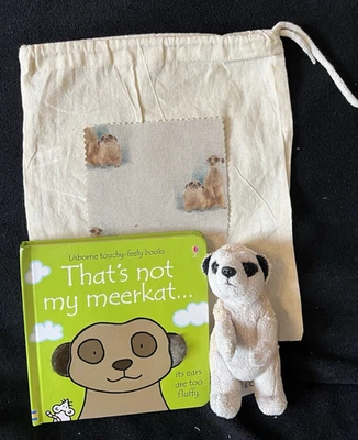 That's Not My Meerkat,  Board Book & Meerkat Soft Toy storysack, VGC, free P - Image 1 of 4