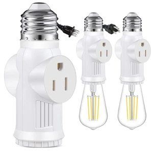 Light Socket Outlet Adapter, 3 Prong Polarized Light... - Picture 1 of 9