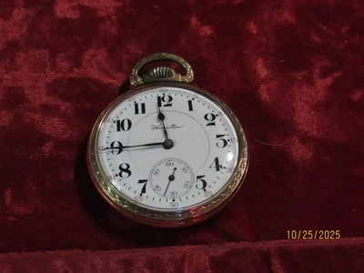 HAMILTON VINTAGE 992 10K GOLD PLATE 16S 21 JEWEL POCKET WATCH LEVER SET WORKING - Image 1 of 4