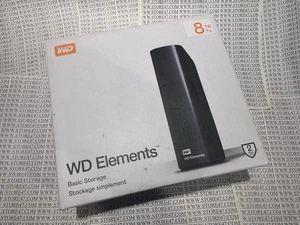 NEW! WD Elemens 8TB External Hard Drive Storage USB 3.0 File Backup Storage NOS - Picture 1 of 9