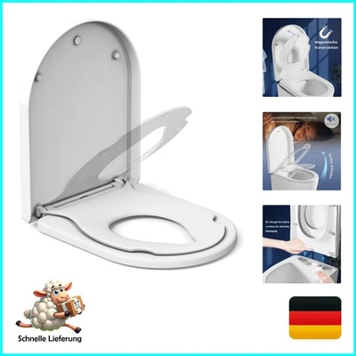 Toilettendeckel Mit Kindersitz, WC Sitz Mit Absenkautomatik, Klodeckel Mit Qu... - Bild 1 von 4