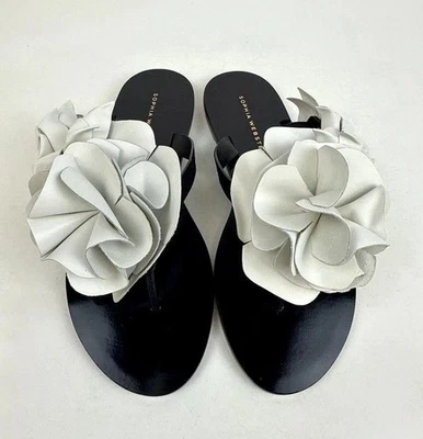 Sandalias Sophia Webster Lilico Flower Slide negras/blancas talla 36 nuevas en caja Foto 1 de 4