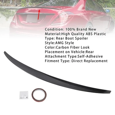 Carbon Fiber Look Rear Boot Spoiler For Mercedes-Benz S-Class W222 2014-2020 15 - Imagem 1 de 4