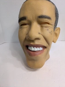 Barack Obama Mask US President Halloween Adult Costume Accessory Freckles - Picture 1 of 5