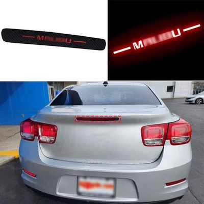 For Chevrolet Malibu 2013-2015 Leather Carbon Fiber Tail High Brake Light Cover - Image 1 of 4