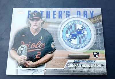 2023 Topps Gunnar Henderson Fathers Day Commemorative Patch FD-GH Orioles RC - Image 1 of 2