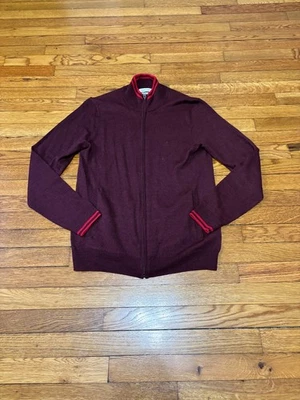 Кардиган мужской Calvin Klein из европейской пряжи на молнии S фиолетовый шерсть дедушки мериноса - Изображение 1 из 4