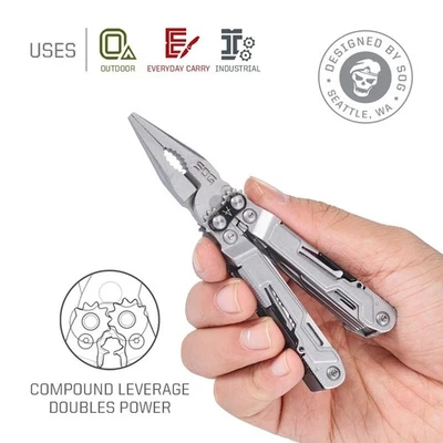 SOG 18-in-1 Multitool Klappzange – Mini EDC-Werkzeug mit Schere & Tasche, Campin - Bild 1 von 4