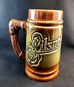 Taza Kz Bechyne Pilsner Urquell 6,5 pulgadas Beer Stein años 80 con pegatina - Imagen 1 de 8