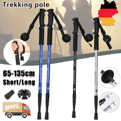 Trekkingstöcke Teleskop Wanderstöcke Walkingstöcke Wandern Nordic Walking Stöcke - Bild 1 von 4