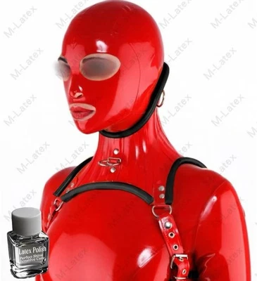 Latex polish Rubber Gummi Neck corset halskorsett lace up customized 0.7mm #1214 - Image 1 of 4