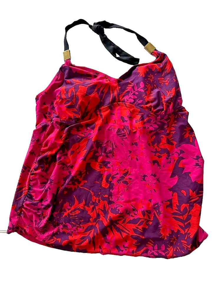 Camiseta sin mangas Liz Lange Maternity XXL para mujer Beach Resort Crucero Rojo Púrpura Foto 1 de 4