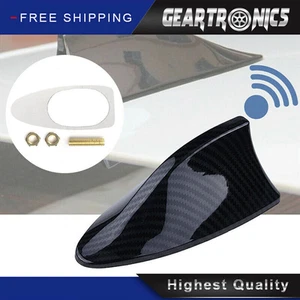 Carbon Fiber Shark Fin Roof Antenna Car AUTO Aerial FM/AM Radio Signal! - Picture 1 of 12