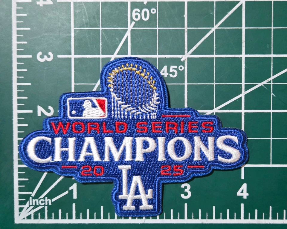 LA Dodgers 2025 World Series Champs 4" Iron/Sew Patch~ Free Tracking! - Image 1 of 1