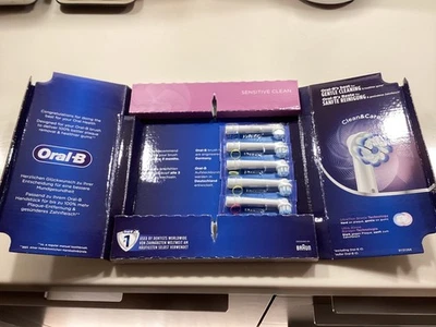 NEW 5 x Braun Oral B Sensitive Clean Electric Toothbrush Heads Genuine - Image 1 of 4