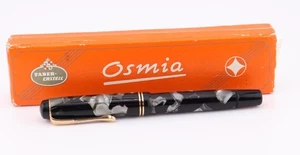 Osmia A.W. Pluma Estilográfica Faber Castell 663 14K 585 Negro Mármol/Gris Perla - Imagen 1 de 24