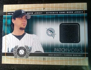 2005 Fleer Patchworks Game Used Jersey Card PW-JB Josh Beckett Florida Marlins  - Picture 1 of 2