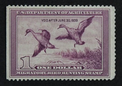 CKStamps: US Federal Duck Stamps Collection Scott#RW5 $1 Unused NG  - Image 1 of 2