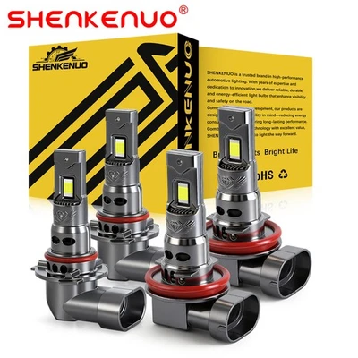 For Peterbilt 579 2013-2023 Combo 4x High Low Beam LED Headlights Lamp Bulb KIT - Image 1 of 4