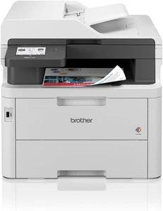 All-in-One Colour LED Printer A4 USB Wi-Fi Duplex Grey Office - Picture 1 of 8