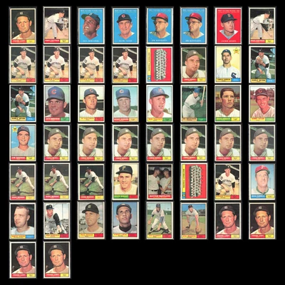 1961 Topps Lote 50 Tarjetas de Béisbol De Colección Distribuidor Conjunto a Granel Constructor Commons En muy buena condición MLB Foto 1 de 4