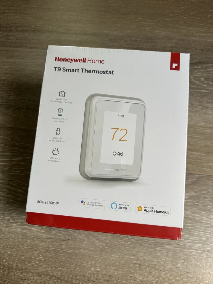 Honeywell Home T9 WiFi Smart Thermostat  Room Sensor Touch Screen Alexa / Google - Image 1 of 1