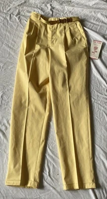 Женские желтые плиссированные брюки Haggar Classics размер 12 офисная одежда для школы - Изображение 1 из 4